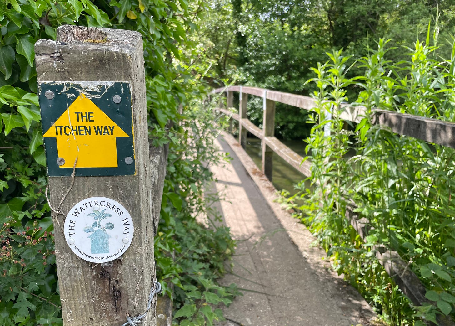 Way markers for the Itchen and Watercress Way