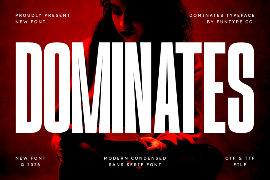 Dominates Bold Ultra-Condensed Sans Serif