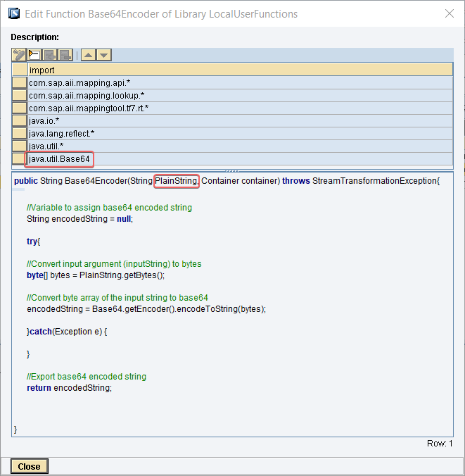 java.util.base64 class imported to UDF in function library ESR java.util.base64 class imported to UDF in function library ESR