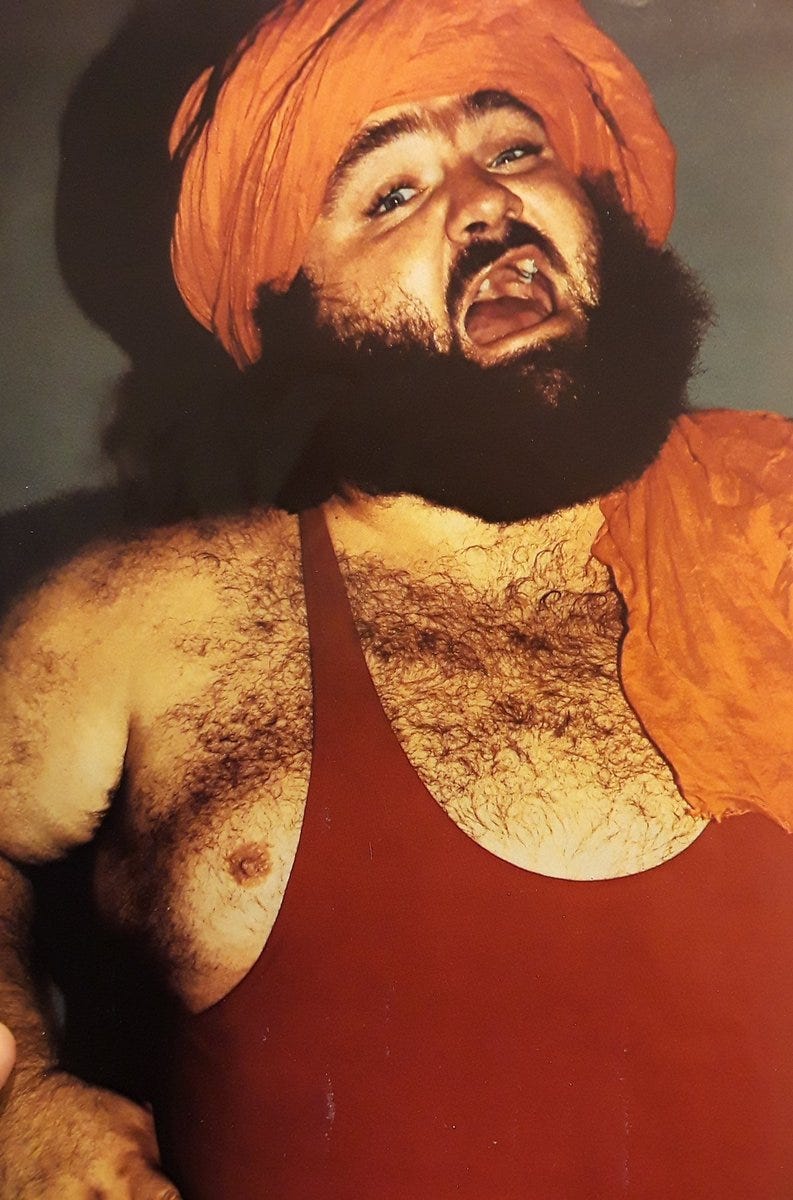 The "Michigan Madman",Makhan Singh.1991.Gama Singh gave Mike Shaw the Makhan Singh moniker,and it worked out well for him,especially with the "Karachi Vice" stable in Stampede in the 1980's. The "Michigan Madman",Makhan Singh.1991.Gama Singh gave Mike Shaw the Makhan Singh moniker,and it worked out well for him,especially with the "Karachi Vice" stable in Stampede in the 1980's.