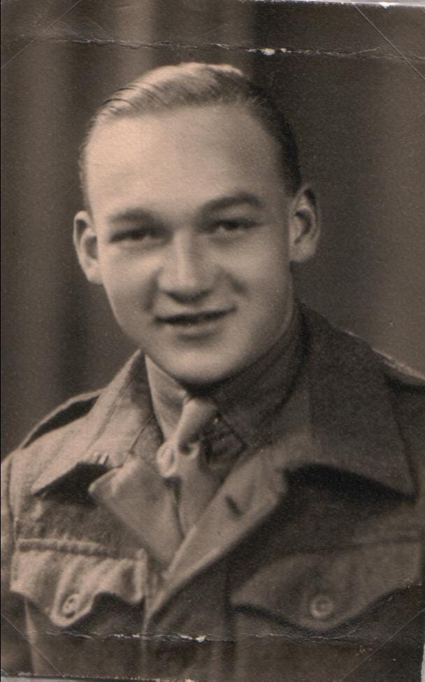 Peter Cantrell in his army uniform.