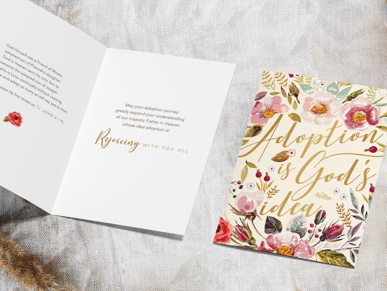 Celebrating Adoption Greeting Card God's Idea image 1