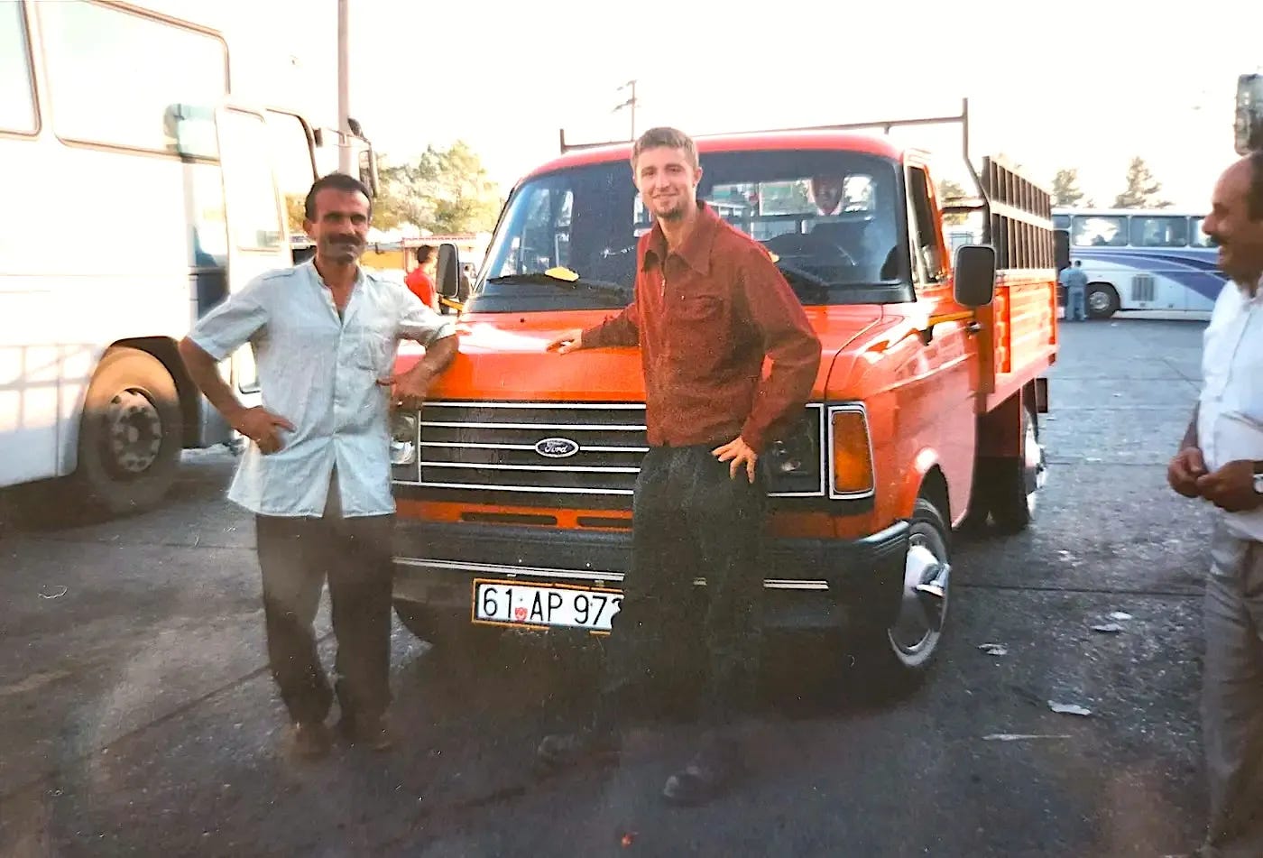 A truck driver and Gentry Bronson in Turkey in 1995 A truck driver and Gentry Bronson in Turkey in 1995