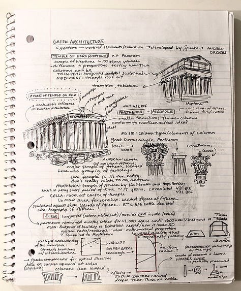 Creative ways to fill an empty notebook - notes by allie