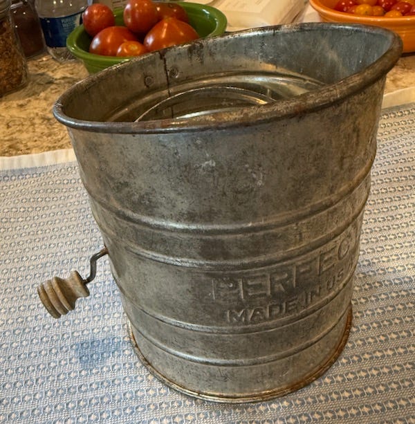 vintage flour sifter