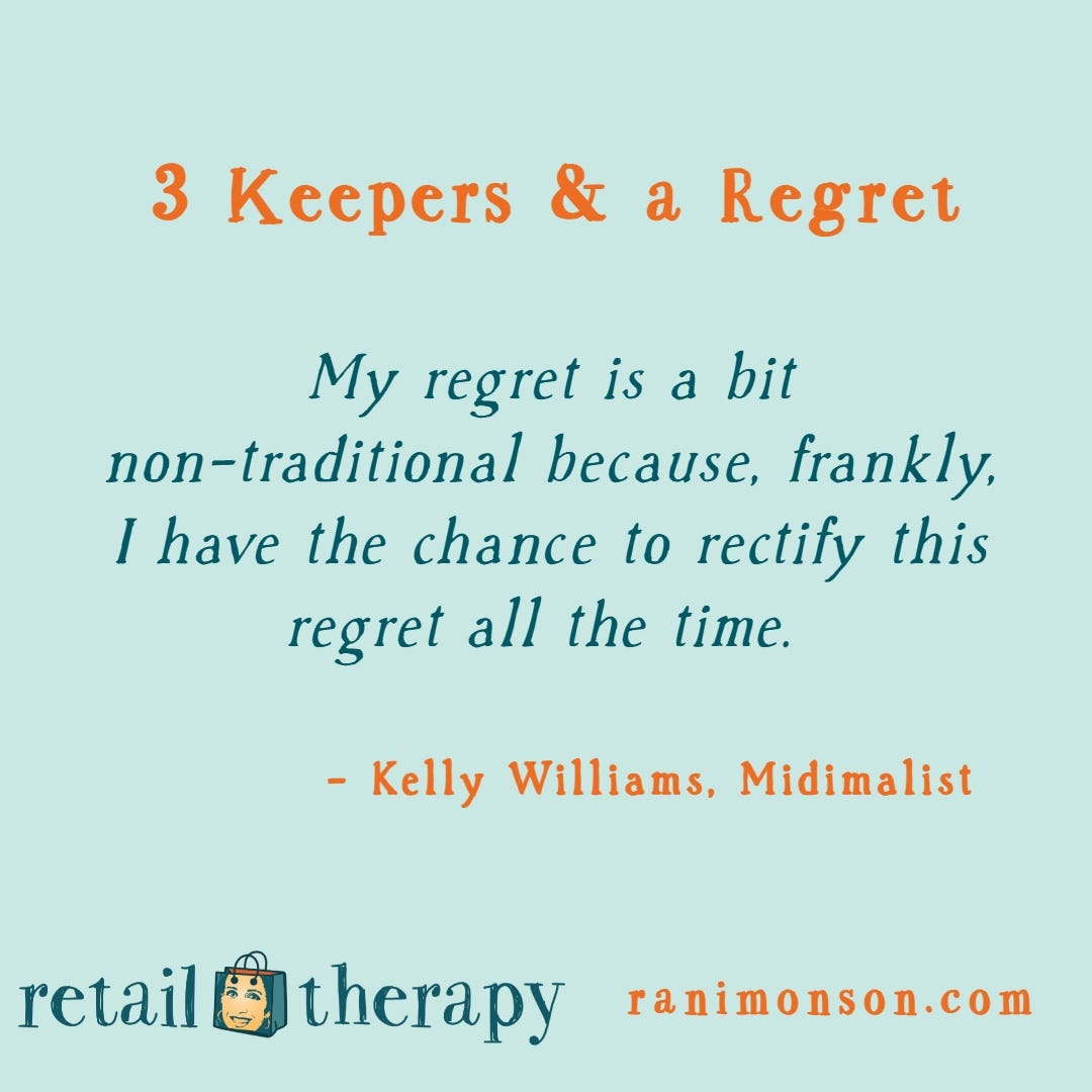 A regret from Kelly Williams of Midimalist A regret from Kelly Williams of Midimalist