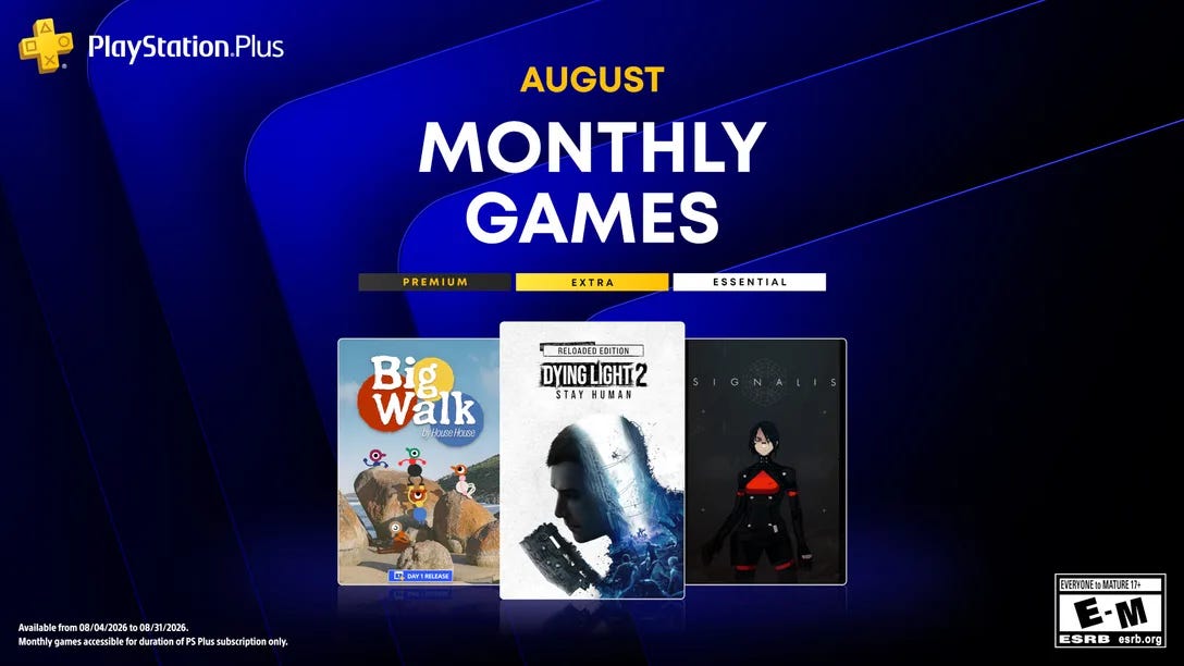 PS Plus free games August 2026 PS Plus free games August 2026