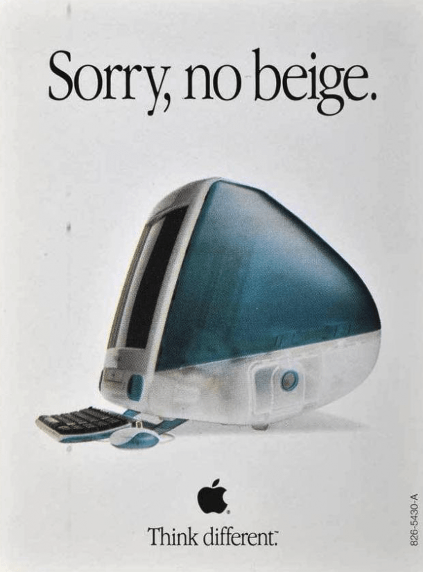 Apple: Sorry, no beige [610 x 826] : r/AdPorn