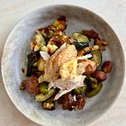 Rotisserie chicken & roasted vegetables with garlic aioli