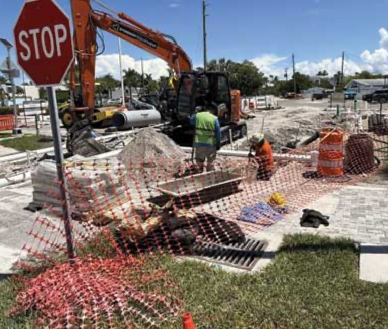 Water Line Scheduling Delay Extends Marina Drive Closure in Holmes Beach