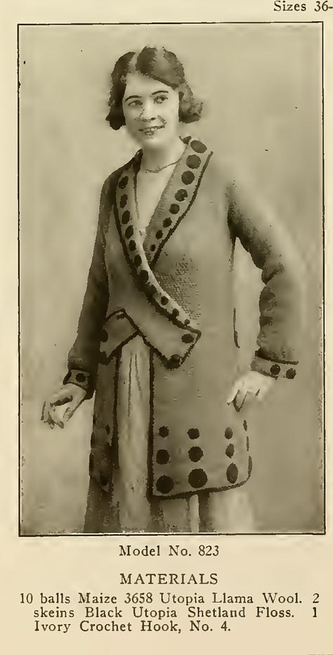 Crochet patterns for women from 1919