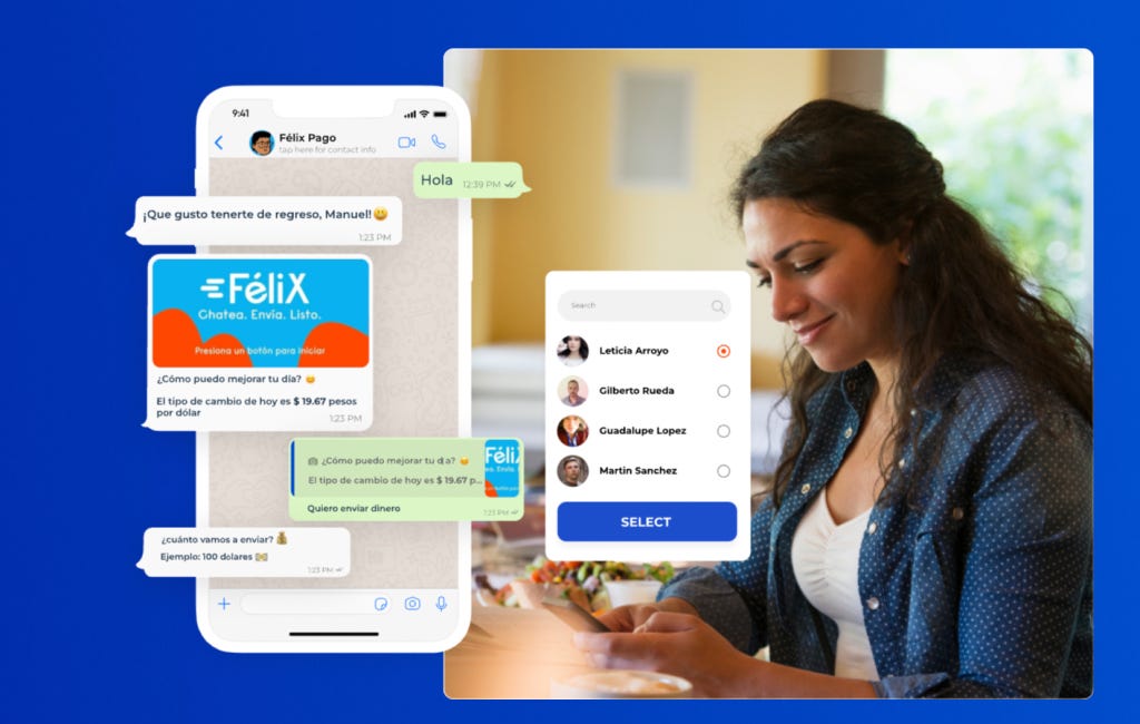 Félix Pago, una nueva plataforma para enviar dinero a tu país a través de WhatsApp 