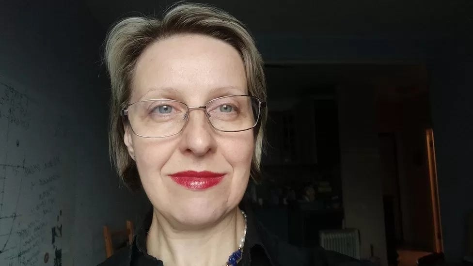 Teacher Tatiana Chervenko says she was fired because of denunciations against her Teacher Tatiana Chervenko says she was fired because of denunciations against her