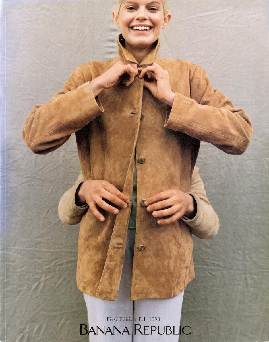 Banana Republic's Epic Suede Story - by Liana Satenstein