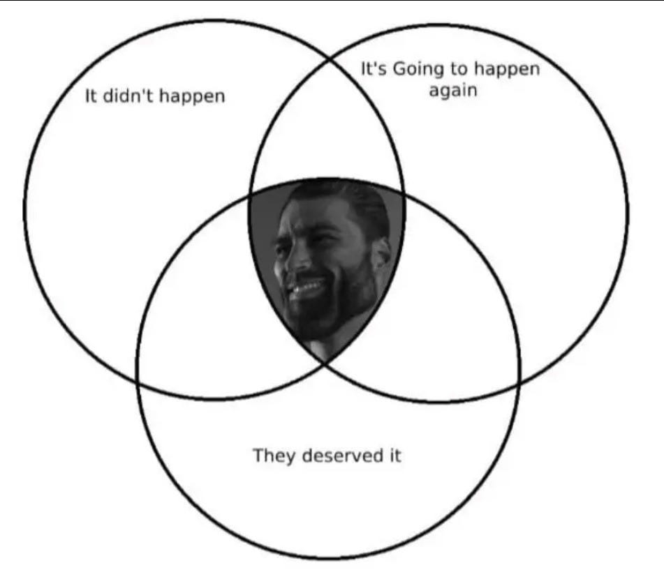 they deserved it, it didn't happen, it's going to happen again - Meme by  josh phish21 :) Memedroid