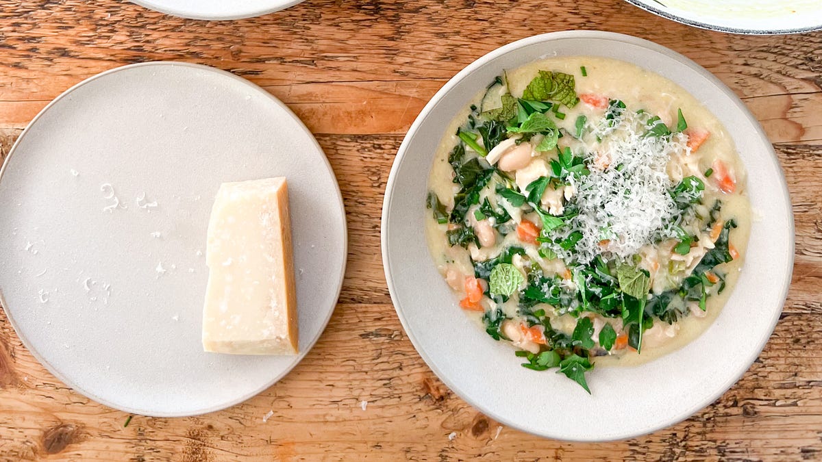 lemony chicken orzo soup - by Caroline Chambers
