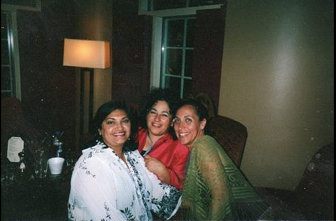 From left to right, Diana R. “Dee Dee” Fuentes and Mc Nelly with San Antonio Express-News colleagues and late husband (third picture) while attending UNITY in Washington, D.C., in 2004 and at the NAHJ conference in San Antonio in 2019. (Mc Nelly Torres | Don’t Forget My Voice)