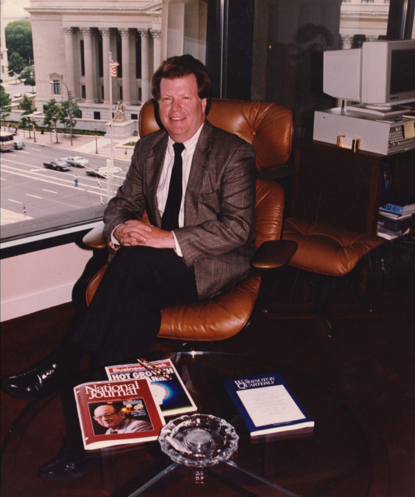 Malmgren in his Washington D.C. office overlooking the National Archives in the late 1990s. Source: Laird, Robbin; Malmgren, Harald. Assessing Global Change: Strategic Perspectives of Dr. Harald Malmgren Malmgren in his Washington D.C. office overlooking the National Archives in the late 1990s. Source: Laird, Robbin; Malmgren, Harald. Assessing Global Change: Strategic Perspectives of Dr. Harald Malmgren