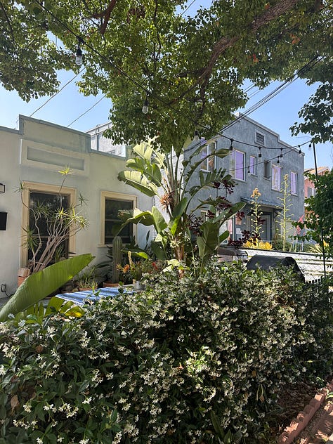 left & middle: houses in Echo Park; right: Erewhon - Silver Lake, LA