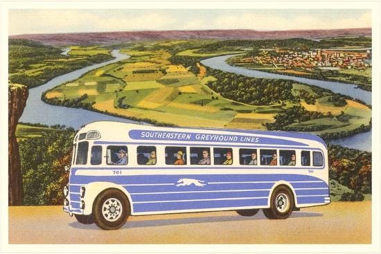 Southern Greyhound Bus Art Print | Art.com