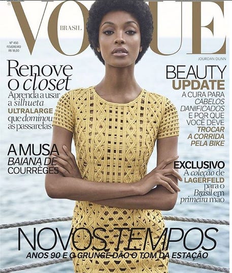 ICYMI: Jourdan Dunn Covers 'VOGUE Brasil' Serving Face And A Fro - The  Source