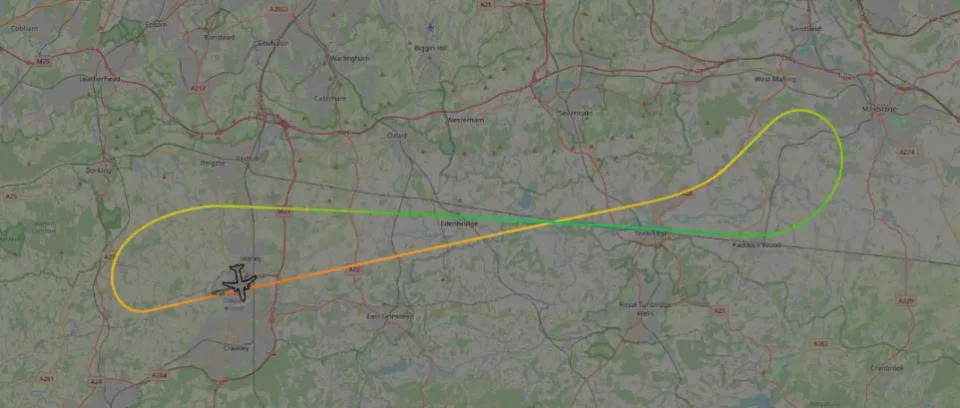The Argus: The route of the flight