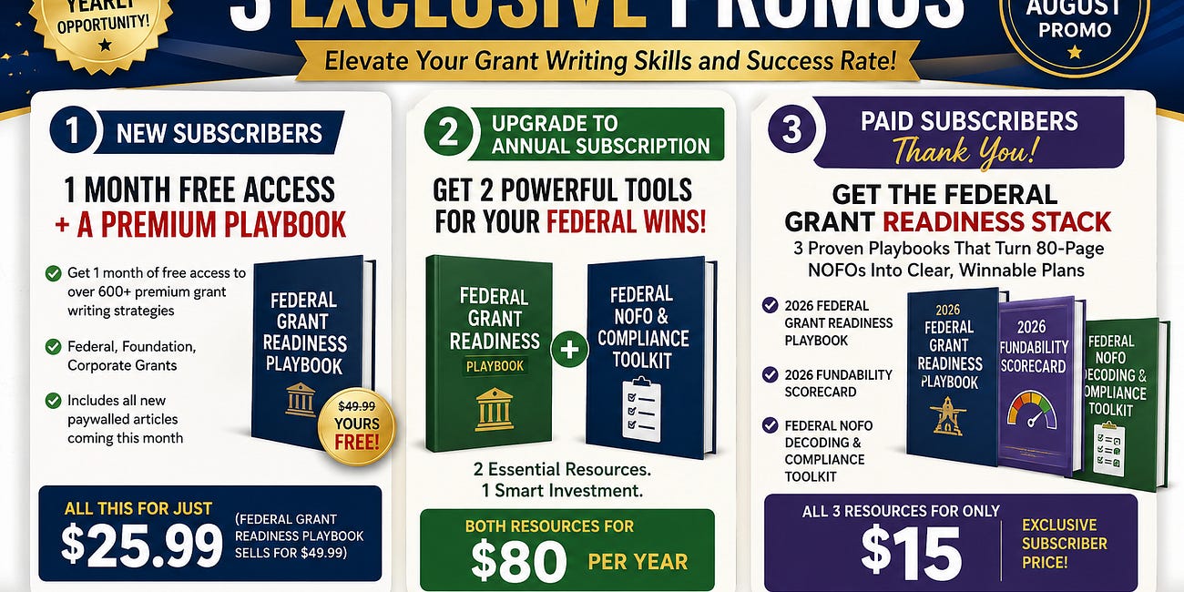 Three Rare Grant Writing Academy Promotions to Elevate Your Grant Writing Skills This August