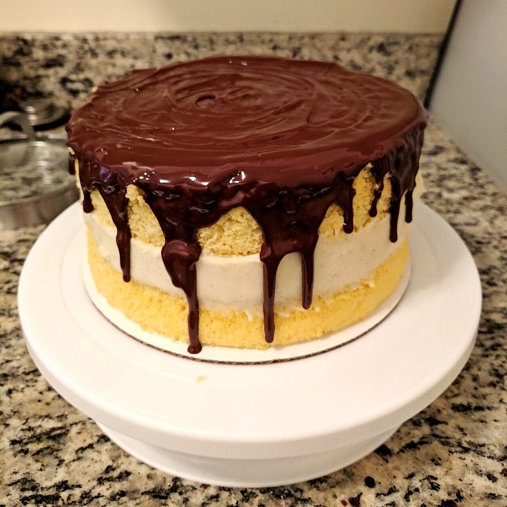 A homemade Boston cream pie, not the Disney version. Image: GorillaWarfare via Wikimedia Commons A homemade Boston cream pie, not the Disney version. Image: GorillaWarfare via Wikimedia Commons