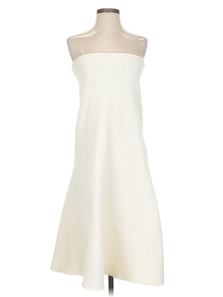 Tibi 100% Polyester Ivory Casual Dress Size 2 - photo 1