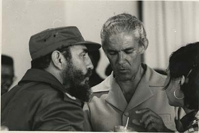 Two Caribbean leaders, Fidel Castro and Michael Manley