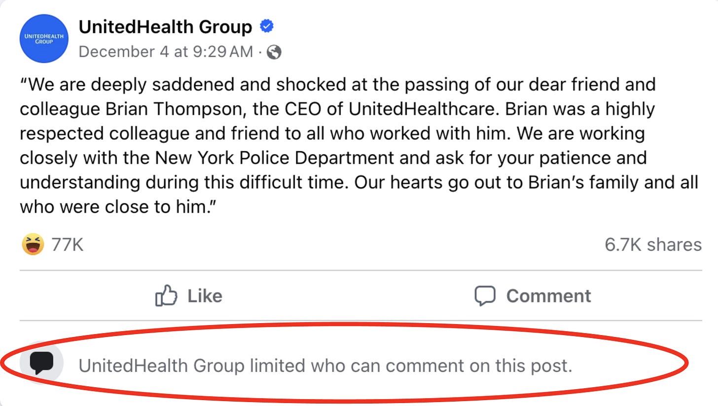 Reactions To UnitedHealthcare's Viral Facebook Post