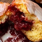 pillowy & soft gluten free pączki with raspberry jam