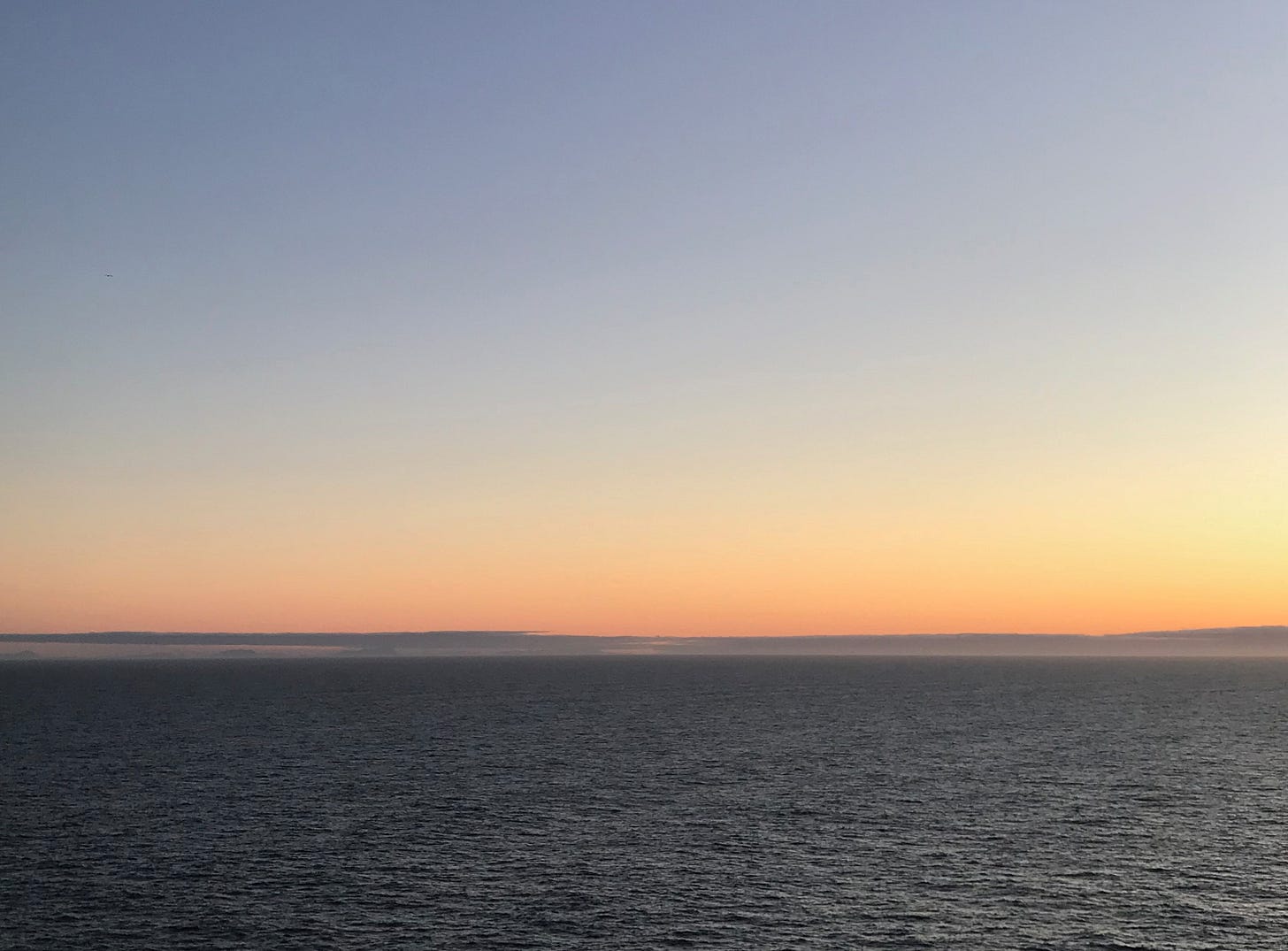 evening light over the sea