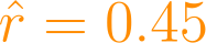\hat{r} = 0.45