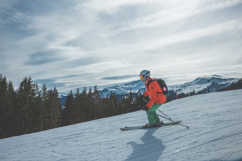 Man Skiing