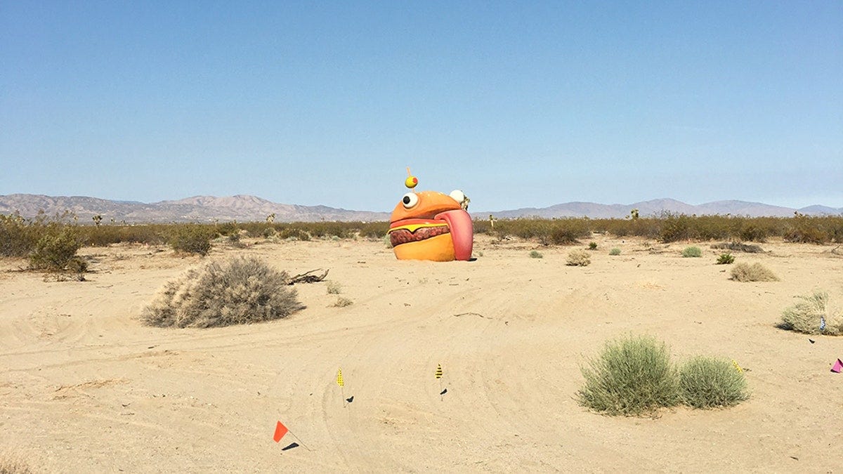 Fortnite' desert mystery: Bizarre giant video game burger 'leaks' into the  real world | Fox News