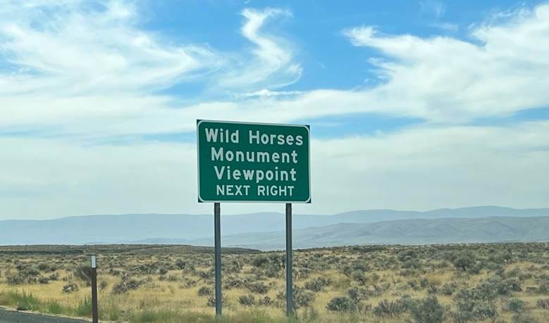 Wild Horses Monument sign