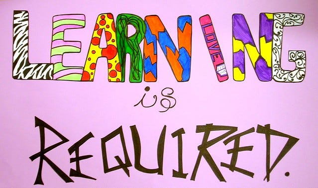 'Learning is Required' by Enokson, released on Flickr under the Creative Commons Attribution License (https://creativecommons.org/licenses/by/2.0/), found via Wylio Learning is Required from Flickr via Wylio