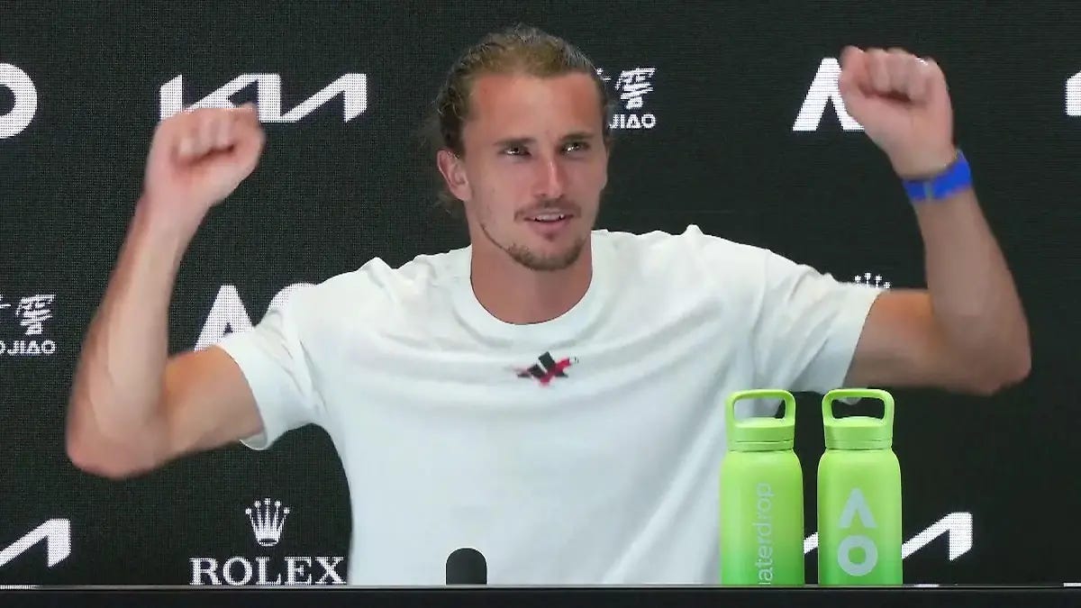 Tennis-Star crasht PK: Zverev kontert Fragen von Djokovic und sorgt für  Lacher!