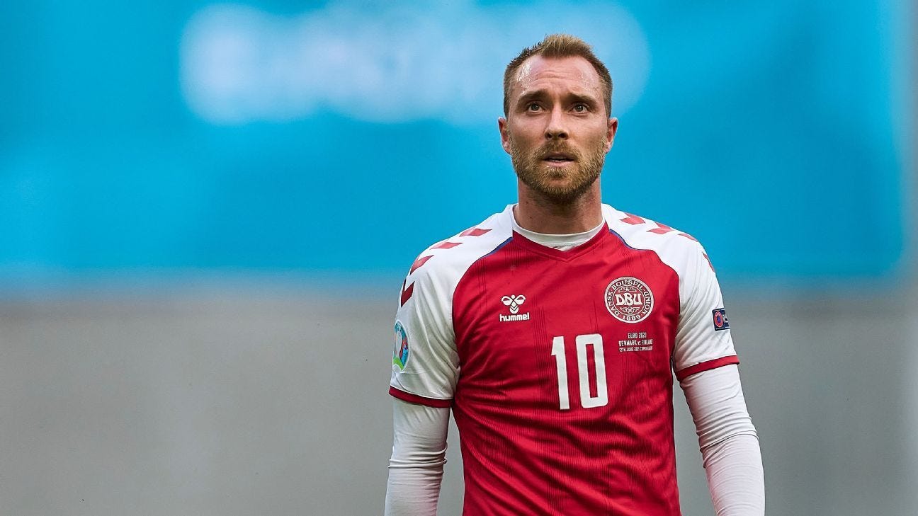 Denmark's Christian Eriksen 'died for five minutes,' targeting 2022 World  Cup return