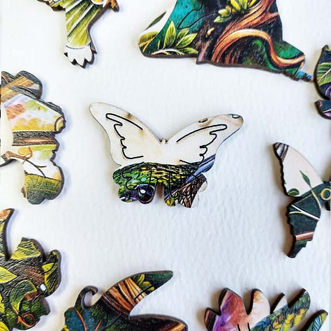 Kaayee Yin Yang Hummingbird Wooden Jigsaw Puzzle