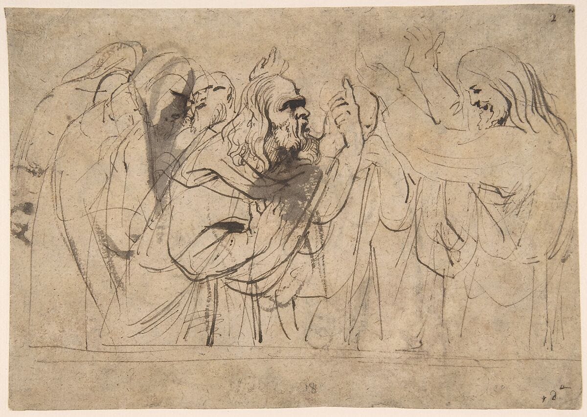 Anthony van Dyck - Christ and the Pharisees; verso; Christ and a Pharisee -  The Metropolitan Museum of Art