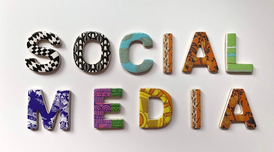 assorted-color social media signage