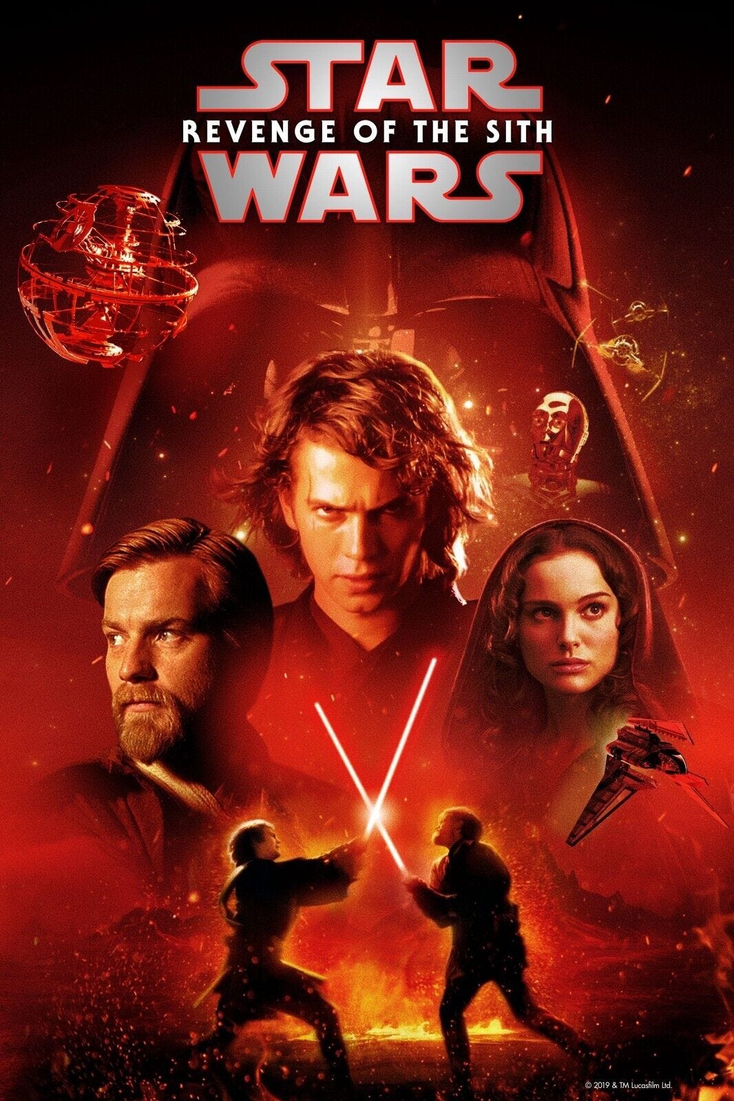 2005 Star Wars Episode III Revenge Of The Sith Movie Poster 11X17 Obi-Wan  🌋🍿