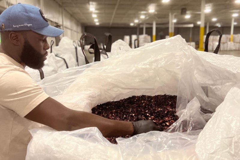 Shalom Bako Dangombe started Afrivana, a business importing hibiscus flowers and shea butter from Nigeria to the US. Shalom Bako Dangombe started Afrivana, a business importing hibiscus flowers and shea butter from Nigeria to the US.