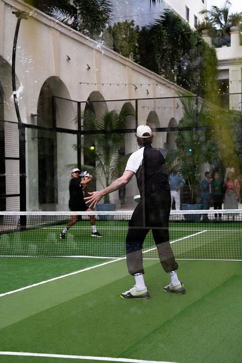 Padel court at Thesis Hotel in Coral Gables