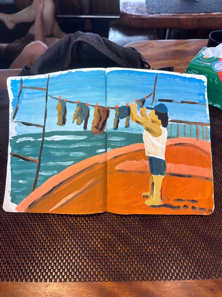 Indonesia surf trip sketchbook by Alimo