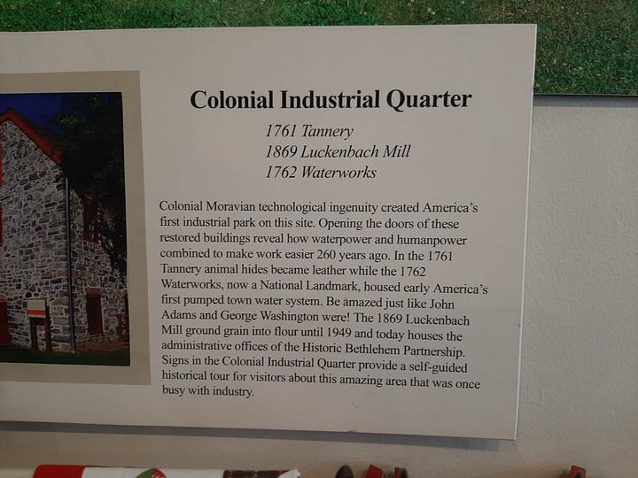 Plaques that tell the history of Bethlehem.