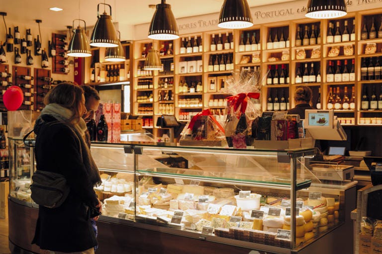 Michael and Stephanie Le Blanc shopping in Portugal.