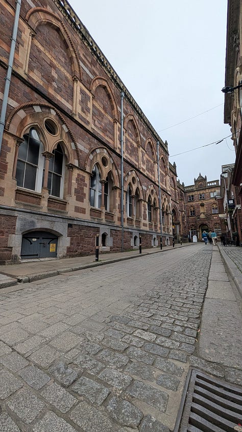 City alleys and streets in Exeter